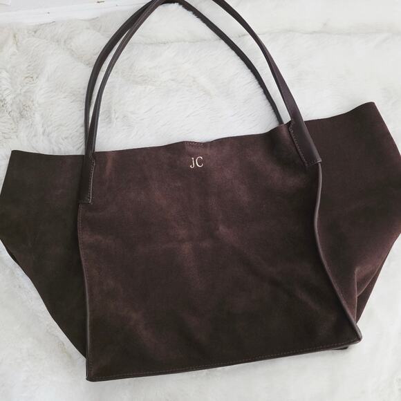 J. Crew Unstructured Large Berkeley Suede Tote Bag Cocoa Brown NWT - Picture 15 of 16